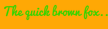 Image with Font Color 35D400 and Background Color FFA805